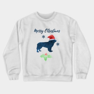 Santa Newfoundland Dog - Christmas Newfie Crewneck Sweatshirt